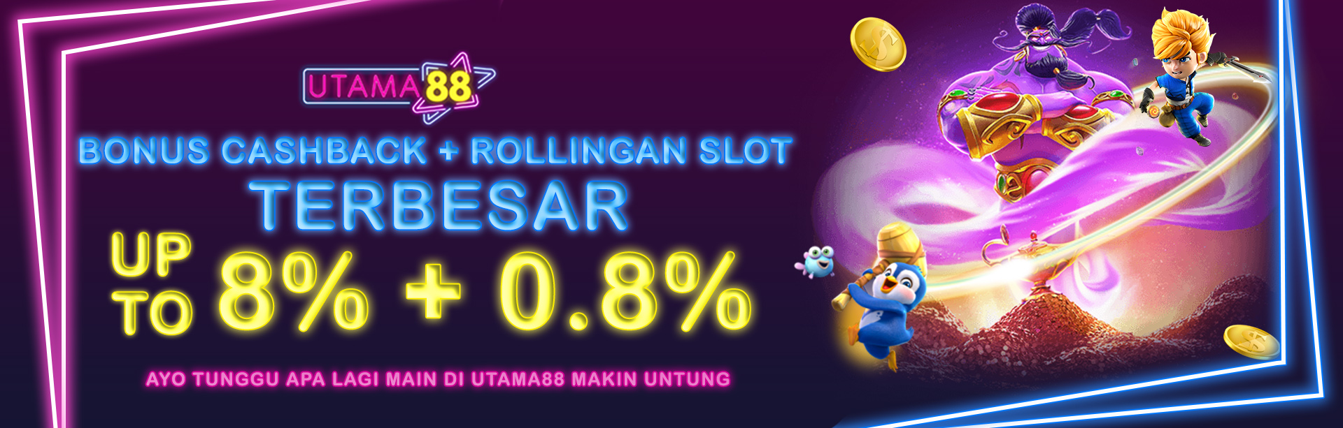 Bonus rollingan slot 0.8% + 8%