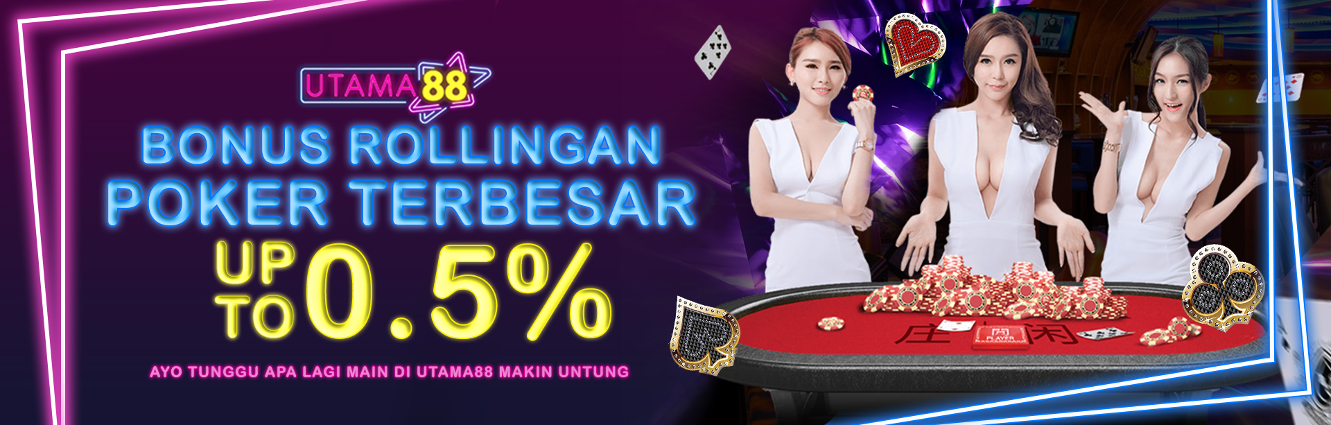 Bonus rollingan poker 0.5%