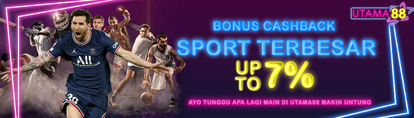 Bonus Cashback sport terbesar 7%